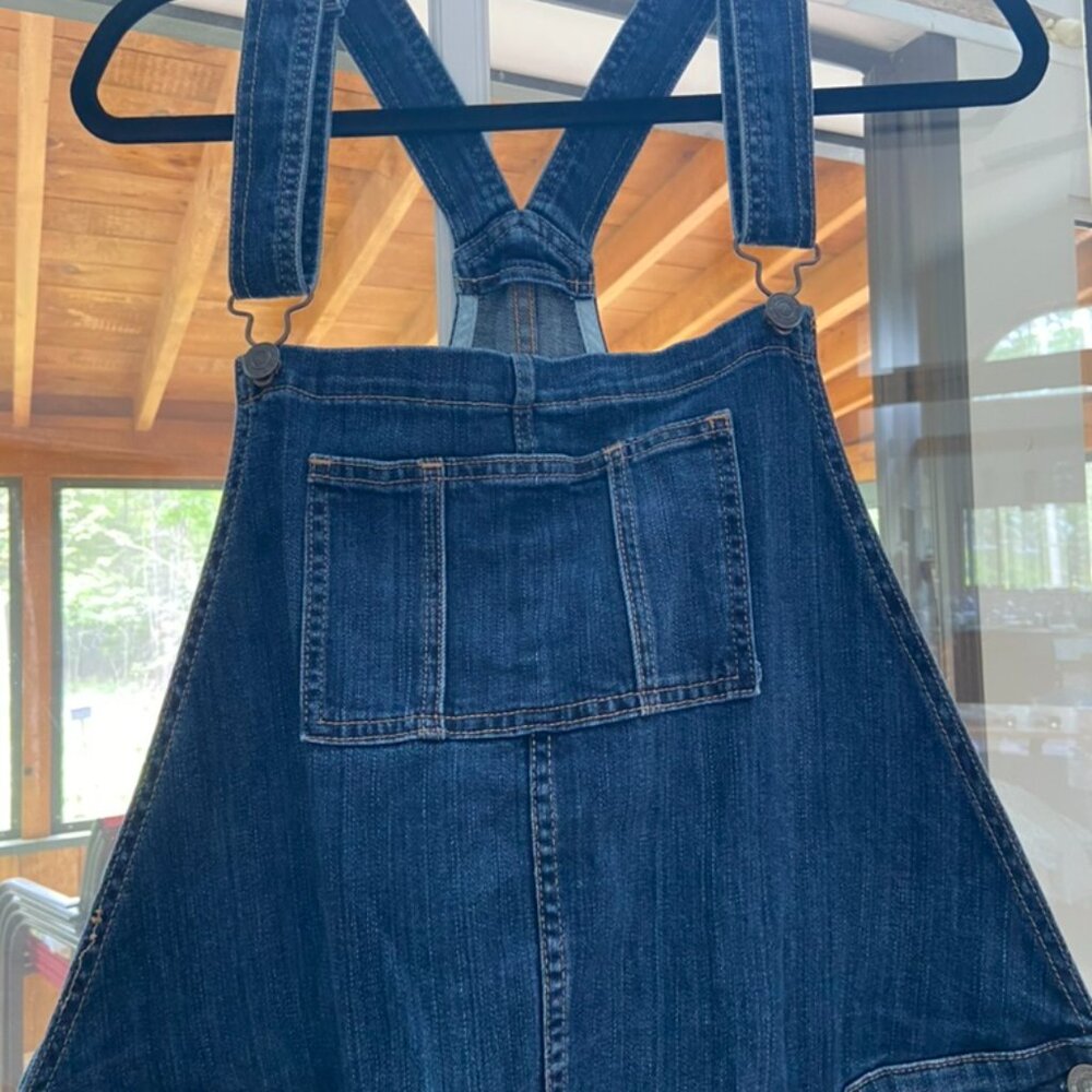 Current/Elliott Hatch Blue Denim Overalls Maternity